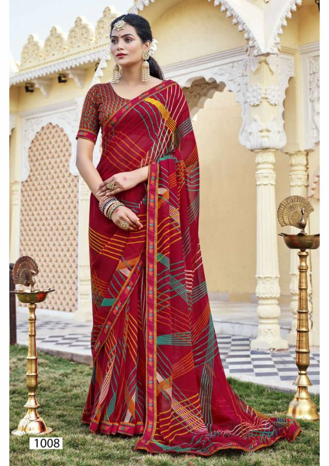 Drishti By Vallabhi Printed Daily Wear Georgette Sarees Wholesale Shop In Surat